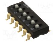 Switch: DIP-SWITCH; Poles number: 6; ON-OFF; 0.025A/24VDC; Pos: 2 OMRON Electronic Components