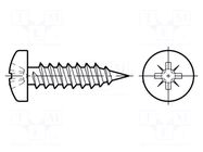 Screw; 2.2x19; Head: cheese head; Pozidriv; PZ1; ISO 7049; BN 13259 BOSSARD
