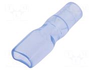 Terminals cover; 6.5mm; Ø: 4mm; straight; L: 24mm; PVC FIX&FASTEN