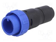 Connector: circular; plug; male; PIN: 2; w/o contacts; for cable BULGIN
