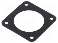 Socket gasket; flange (4 holes); 97,MS/DS; size 18 AMPHENOL