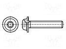 Screw; with flange; M3x5; 0.5; Head: button; Torx®; TX10; steel; zinc BOSSARD