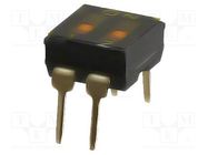 Switch: DIP-SWITCH; Poles number: 2; ON-OFF; 0.025A/24VDC; Pos: 2 OMRON Electronic Components