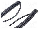 Wire: coiled; UNITRONIC® SPIRAL; 2x0.14mm2; PUR; black; 250V; 0.4m LAPP