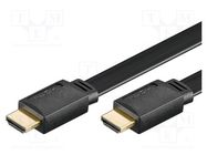 Cable; HDMI 1.4; HDMI plug,both sides; 3m; black Goobay