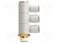 Push-in fitting; threaded,angled 90°; -1÷10bar; Thread: R 1/8" 