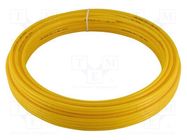 Pneumatic tubing; max.15bar; L: 20m; r bending min: 24mm; yellow SMC