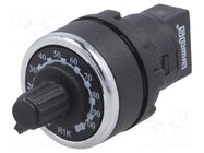 Potentiometer; 22mm; IP65; Potentiometer: single turn; 1kΩ; 38.7V EMAS
