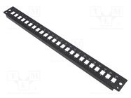 Connector: fiber optic; patch panel; RACK; black; 19" LOGILINK