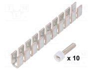 Screw bridge; ways: 10; Width: 6mm 