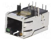 Connector: RJ45; socket; PIN: 8; shielded,with LED; Layout: 8p8c BEL FUSE