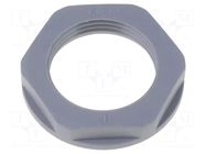 Nut; PG9; polyamide; 22mm; dark grey; Thread: PG; with flange HELUKABEL