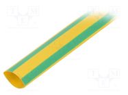 Heat shrink sleeve; 3: 1; 12mm; L: 1m; yellow-green HELLERMANNTYTON