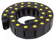 Cable chain; MEDIUM; Bend.rad: 70mm; L: 980mm; Int.height: 24mm BREVETTI