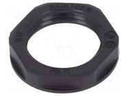 Nut; PG11; polyamide; UL94V-2; 24mm; black; Thread: PG; with flange LAPP