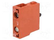 Accessories: contact block; Contacts: NC OMRON