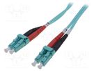 Fiber patch cord; OM3; LC/UPC,both sides; 10m; LSZH; turquoise DIGITUS