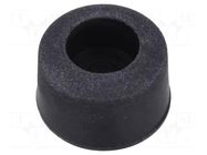 Foot; H: 11.5mm; black; rubber; Dim: Ø19.1mm; Cutout: Ø5mm; -40÷50°C ESSENTRA