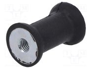 Vibration damper; M10; Ø: 57mm; rubber; L: 45mm; H: 10mm; 1818N ELESA+GANTER