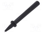 Probe tip; 32A; black; Tip diameter: 4mm; Socket size: 4mm STÄUBLI