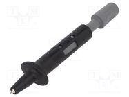 Probe tip; 1A; black; Tip diameter: 2mm; Socket size: 4mm STÄUBLI