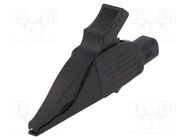 Crocodile clip; 32A; 1kVDC; black; Grip capac: max.30mm STÄUBLI