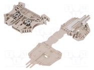 Splice terminal: rail; 2.5mm2; ways: 1; terminals: 2; beige; TS35 