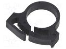 Fixing clamp; ØBundle : 14.5÷16.6mm; W: 5.9mm; polyamide; black HELLERMANNTYTON