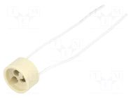 Lampholder: for halogen lamp; GU10; ceramics; 150mm; Leads: cables Goobay