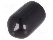 Cap; Body: black; Øint: 4.8mm; PVC Soft; L: 9mm; Wall thick: 1mm FIX&FASTEN