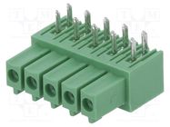 Pluggable terminal block; 3.5mm; ways: 5; angled 90°; socket; THT DEGSON ELECTRONICS