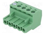 Pluggable terminal block; 5mm; ways: 5; straight; plug; female DEGSON ELECTRONICS