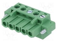 Pluggable terminal block; 5mm; ways: 5; straight; plug; female DEGSON ELECTRONICS