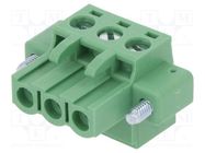 Pluggable terminal block; 5mm; ways: 3; straight; plug; female DEGSON ELECTRONICS