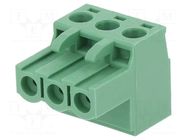 Pluggable terminal block; 5mm; ways: 3; straight; plug; female DEGSON ELECTRONICS