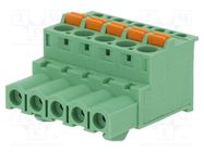 Pluggable terminal block; 5.08mm; ways: 5; angled 90°; plug; green DEGSON ELECTRONICS