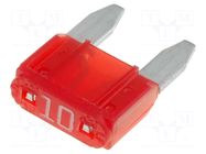 Fuse: fuse; 10A; 32VDC; automotive; 10.9mm; Mini; MINI LITTELFUSE