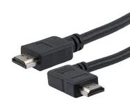 HDMI 2.1 CABLE, M/RA-RIGHT-M, PVC, BLK, 1.0M 52AK0484