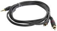 CABLE, 3.5MM STEREO-2 RCA PLUG, 6FT