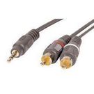 CABLE, 3.5MM STEREO-2 RCA PLUG, 12FT