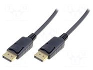 Cable; DisplayPort plug,both sides; 10m; black; DisplayPort 1.1a DIGITUS