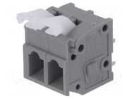 Connector: PCB terminal block; terminal; 15A; 300V; straight; grey DEGSON ELECTRONICS