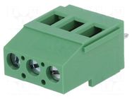 PCB terminal block; angled 90°; 5mm; ways: 3; on PCBs; 2.5mm2; 20A DEGSON ELECTRONICS