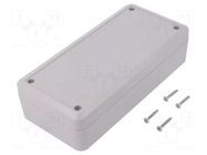 Enclosure: multipurpose; X: 89mm; Y: 189mm; Z: 50mm; ABS; light grey KRADEX