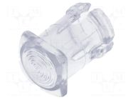 LED lens; square; transparent; lowprofile; 5mm KEYSTONE