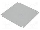 Mounting plate; steel; W: 238mm; L: 238mm; Thk: 1.5mm; Plating: zinc FIBOX