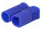 Plug; DC supply; EC2; male; PIN: 2; for cable; soldering; blue; 15A AMASS
