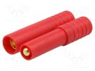 Plug; DC supply; AM-1009L; male + female; PIN: 2; for cable; red AMASS
