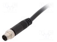 Connector: M8; 2m; male; PIN: 3; straight; plug; 3A; IP67; 60V AMPHENOL LTW