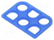 Profile gasket; PIN: 6; 6.35mm; 2x3; Universal MATE-N-LOK TE Connectivity